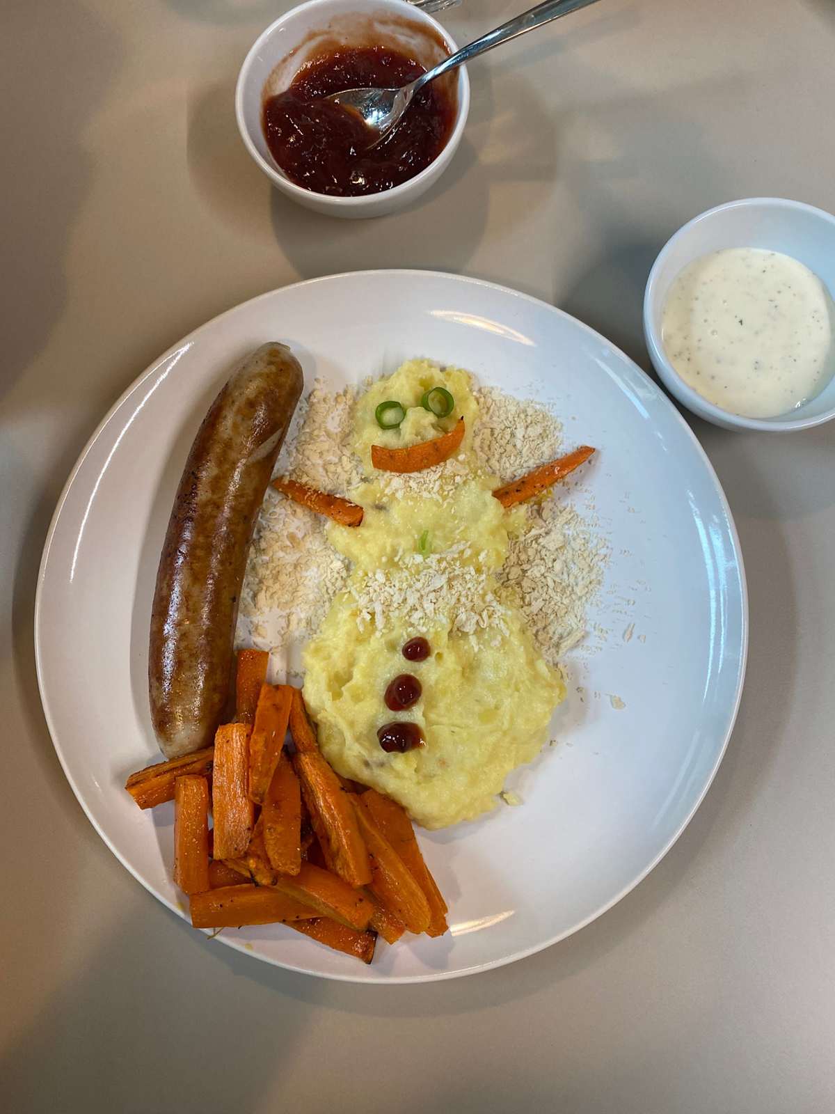 Weihnachtlicher Kartoffel-Schneemann!