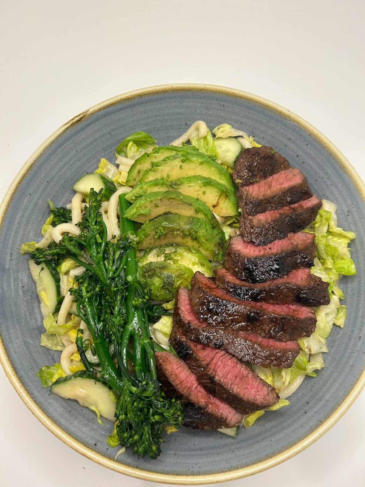 spicy steak on deluxe vermicelli salad