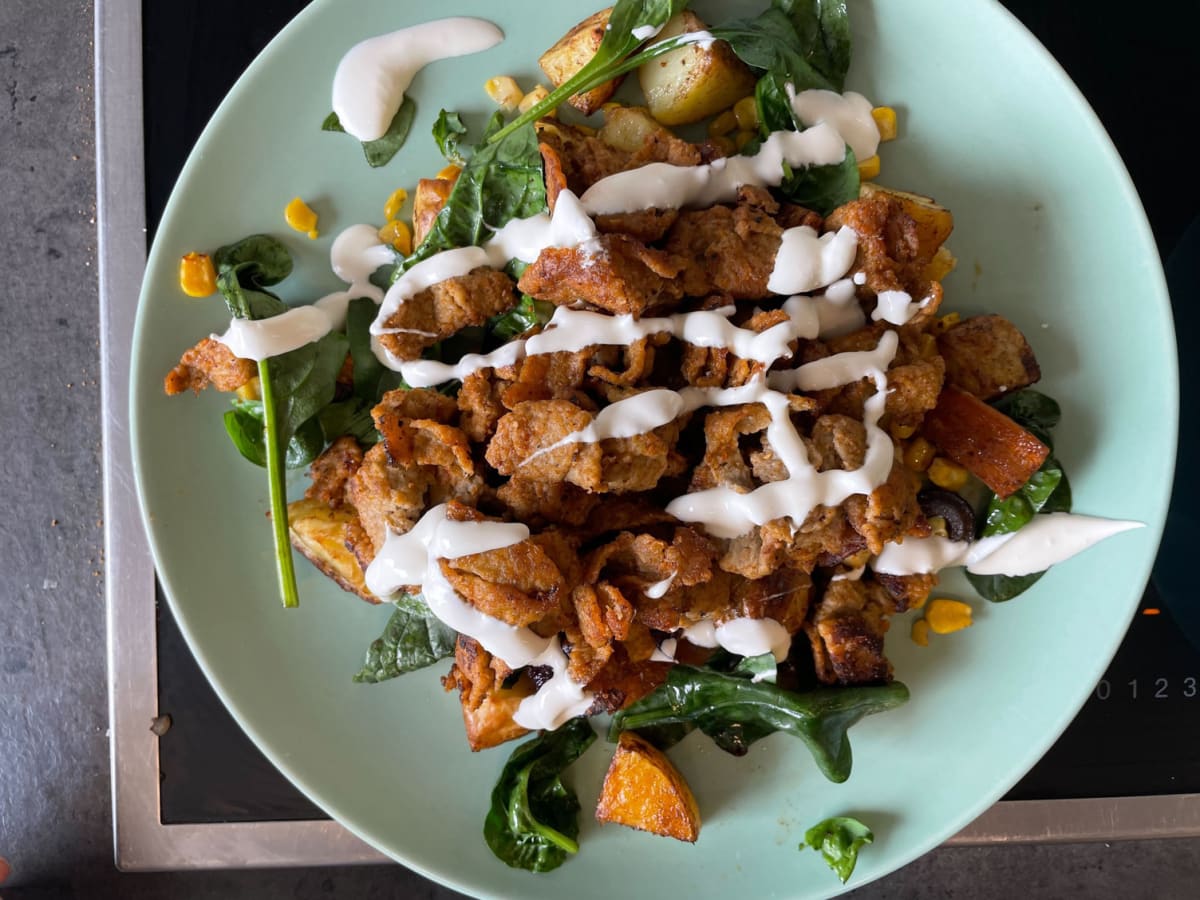 Cajun spiced kebab strips