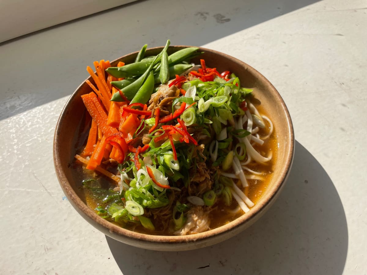 Japansk pulled pork-ramen