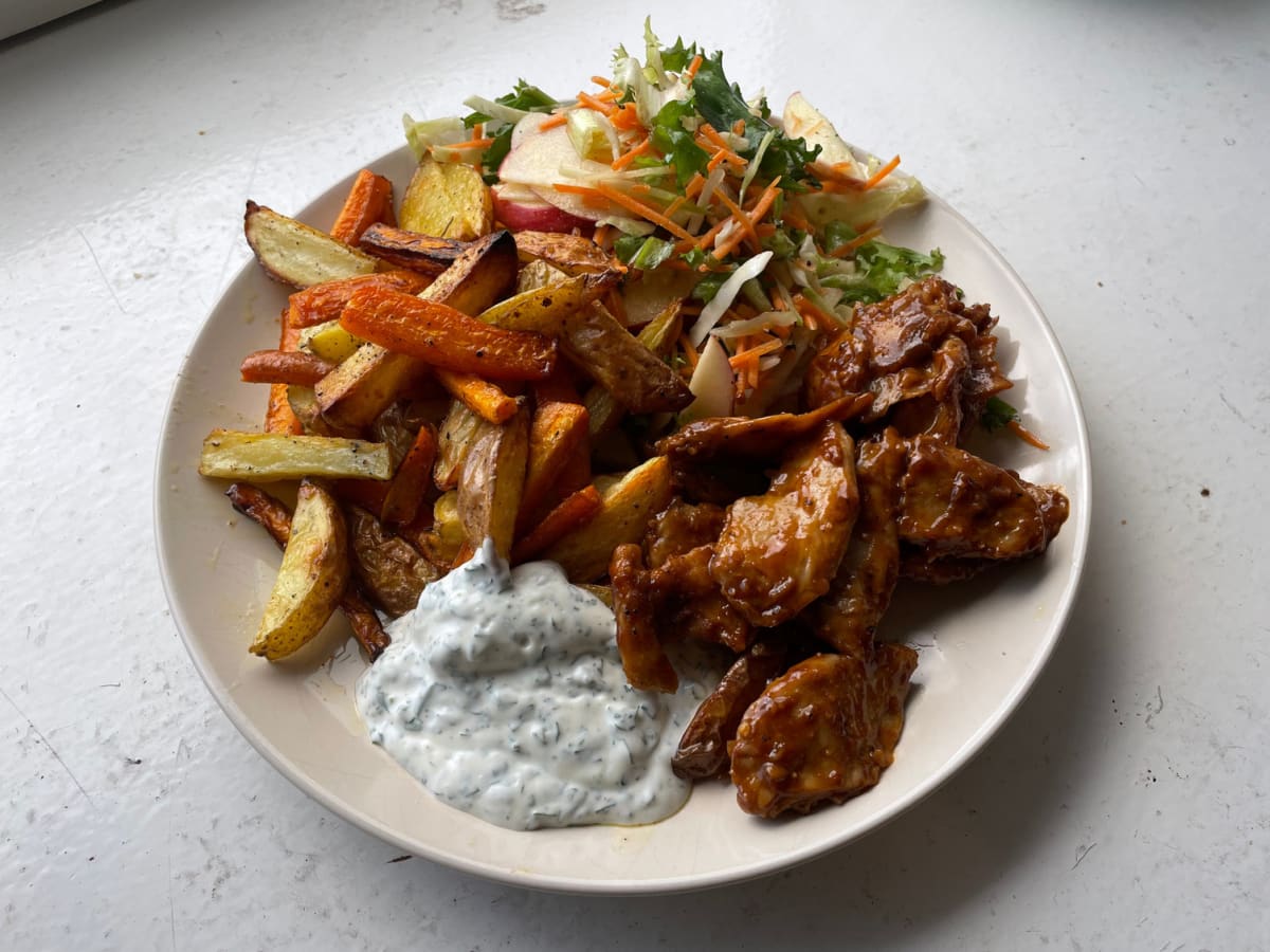 BBQ marinated veggie strips 