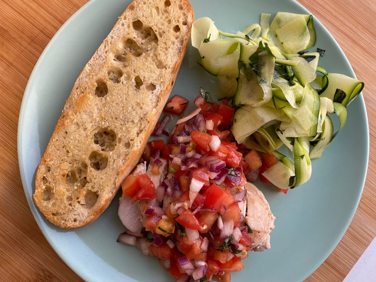 Bruschetta-topped chicken