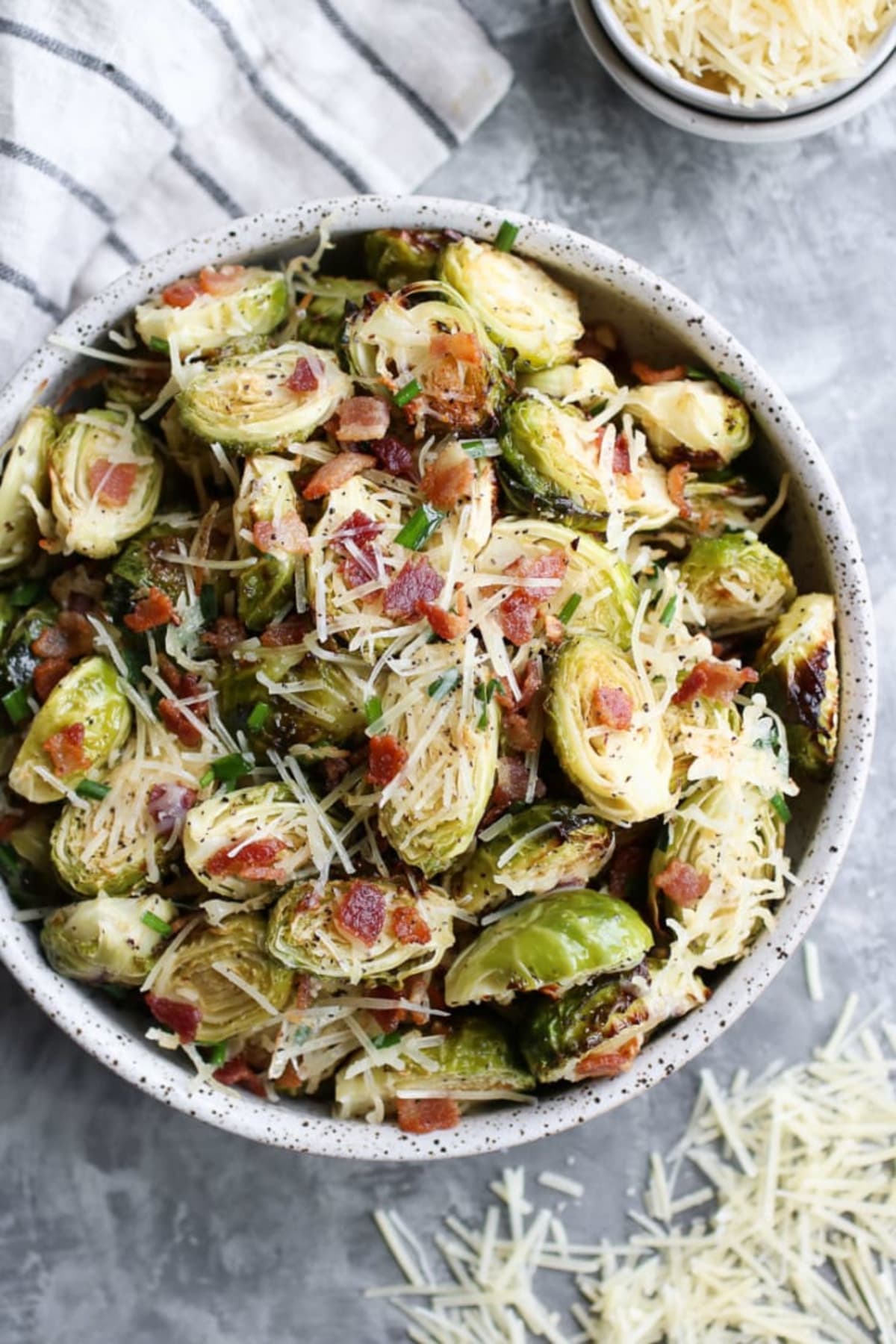 Bacon Bussel's Sprouts with Parmesan