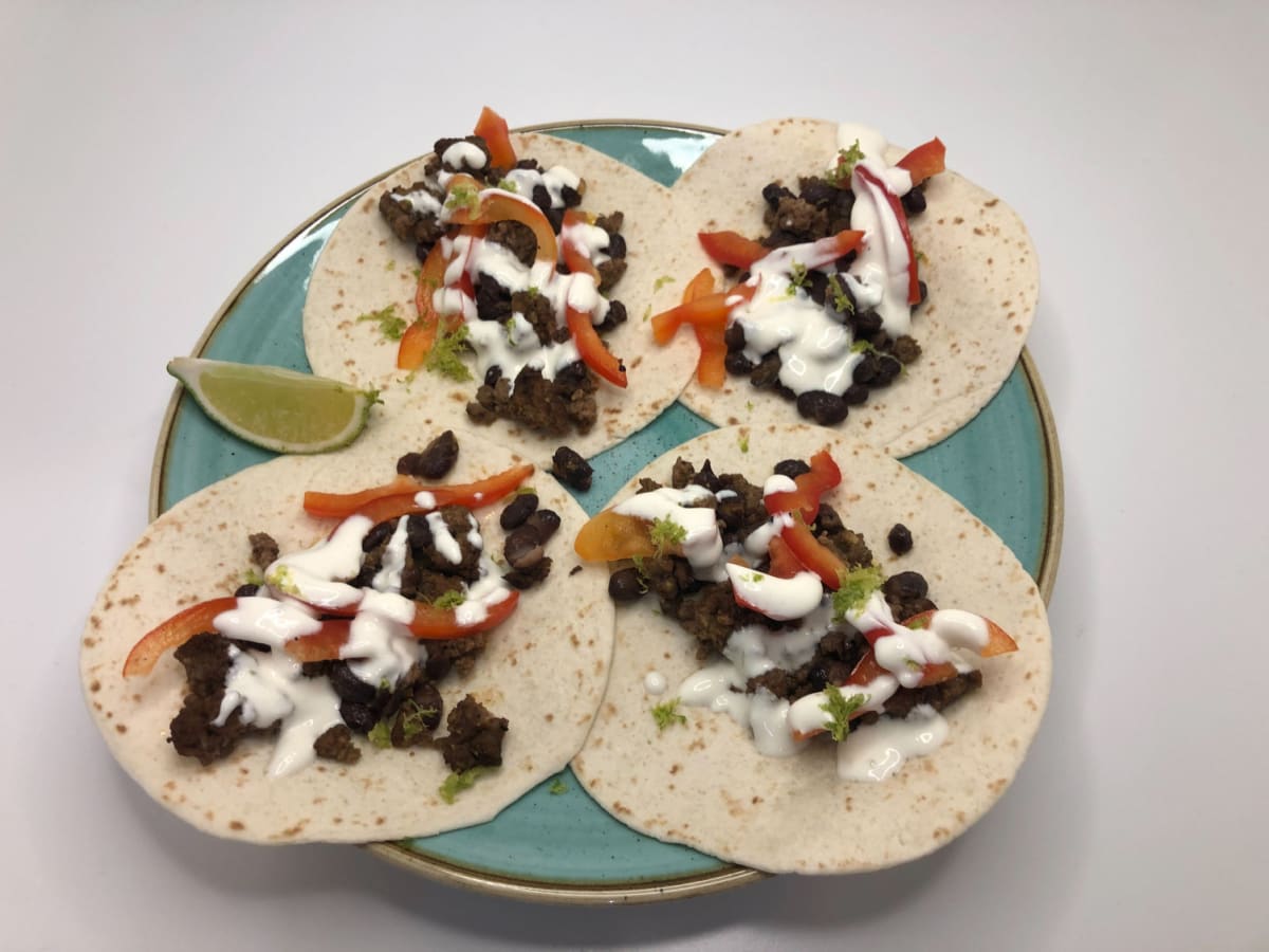 Ofen Beef & Bean Tacos!