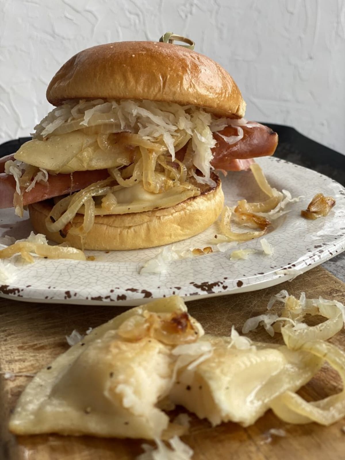 Polish Beef-Pork Burger with Pieori-Inspired Loaded Potatoes