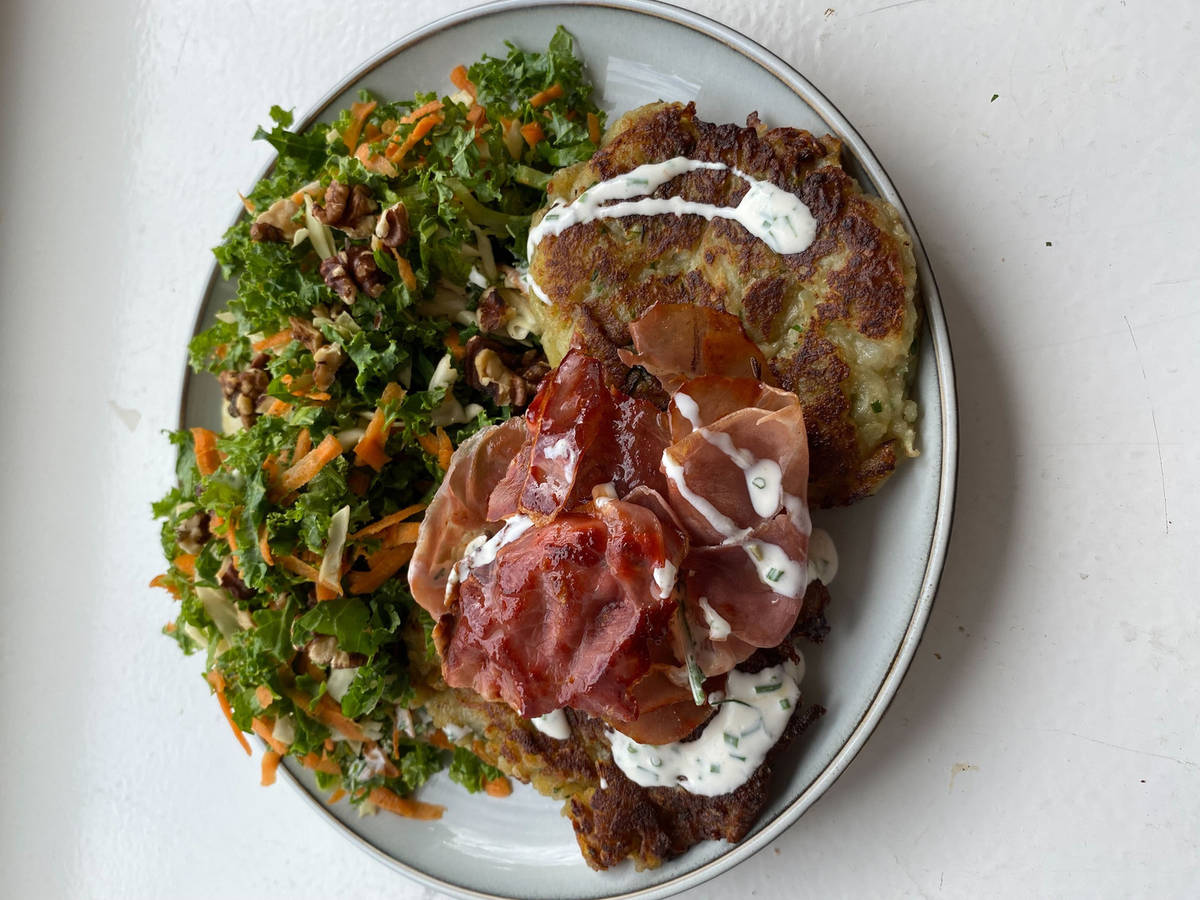 Crispy prosciutto and herb potato cakes HelloFresh