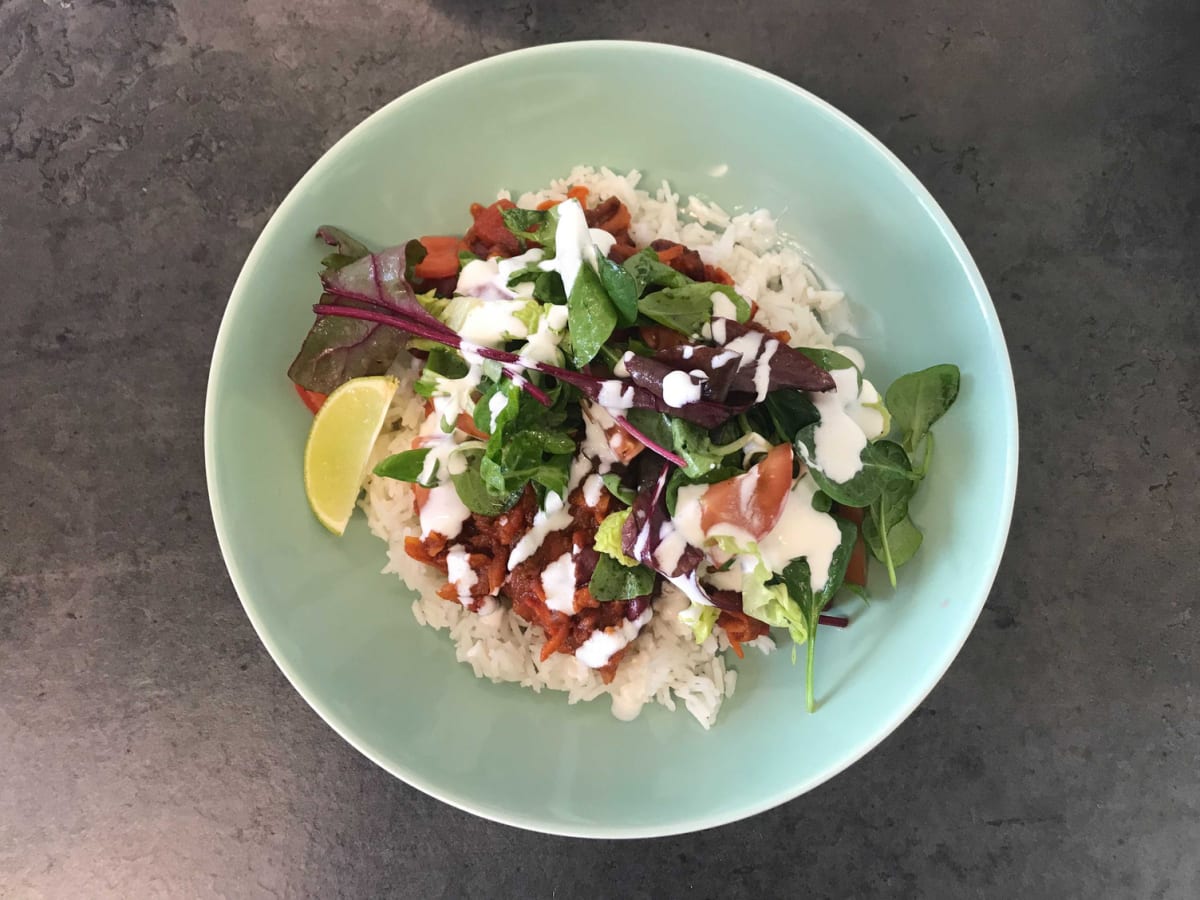 Chilli beef bowl