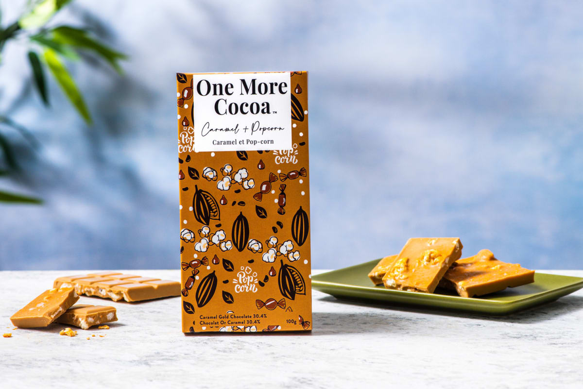 (BC) One More Cocoa Caramel Popcorn Chocolate Bar