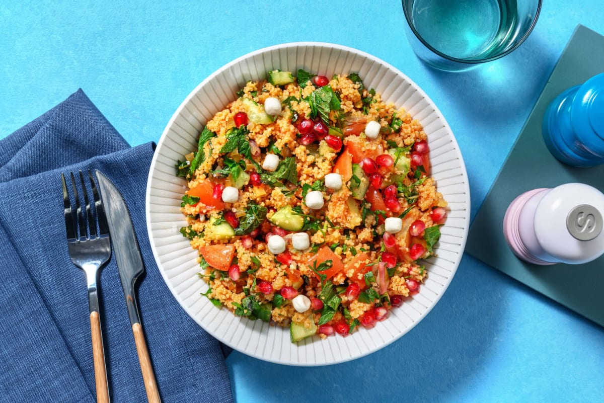 Ziegenkäse-Tabbouleh mit Granatapfel