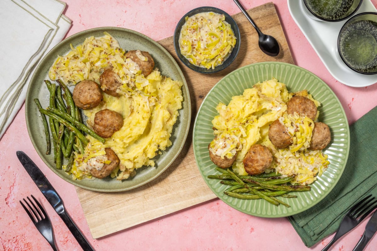 Pork Meatballs in Creamy Mustard Sauce 