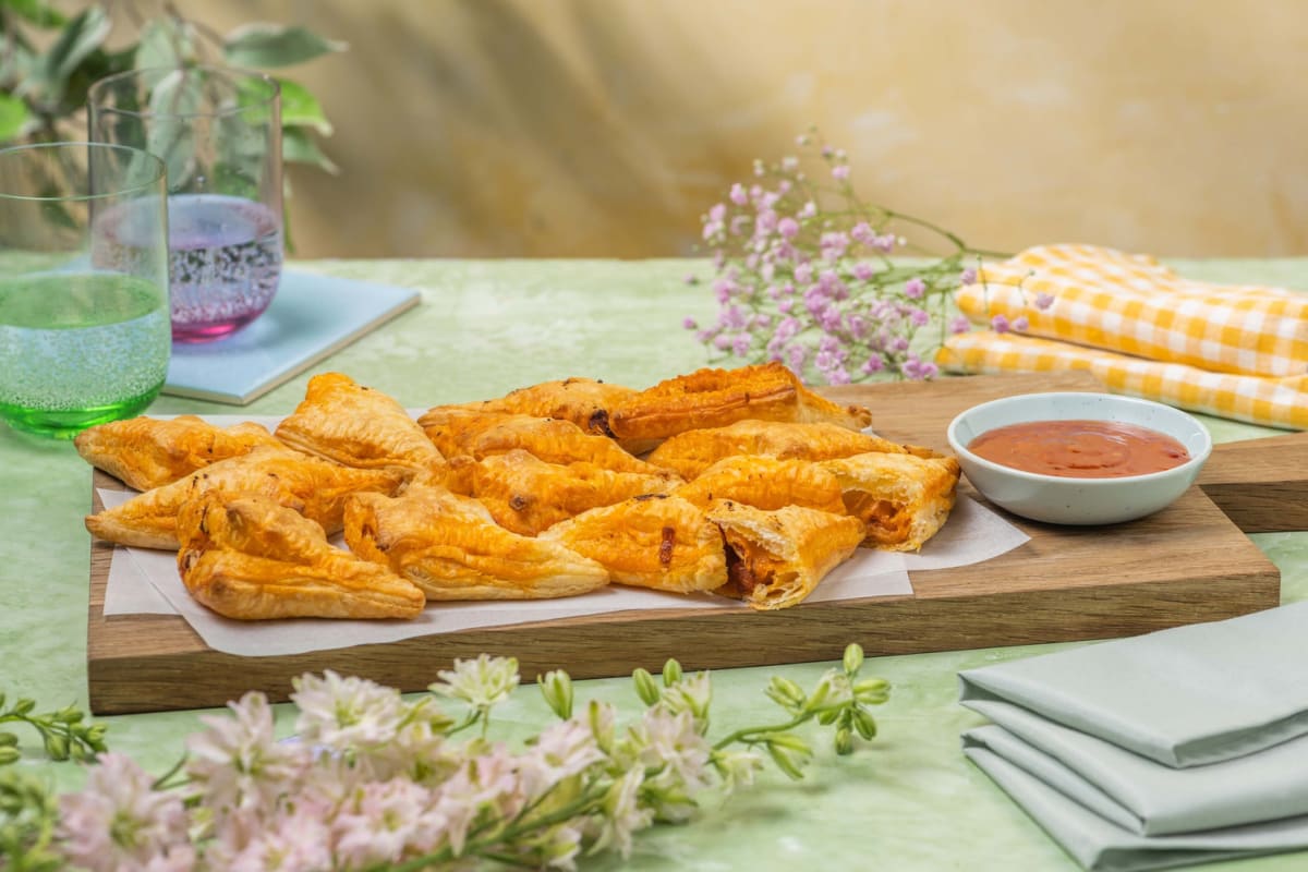 Chorizo and Cheddar Puff Pastry Parcels