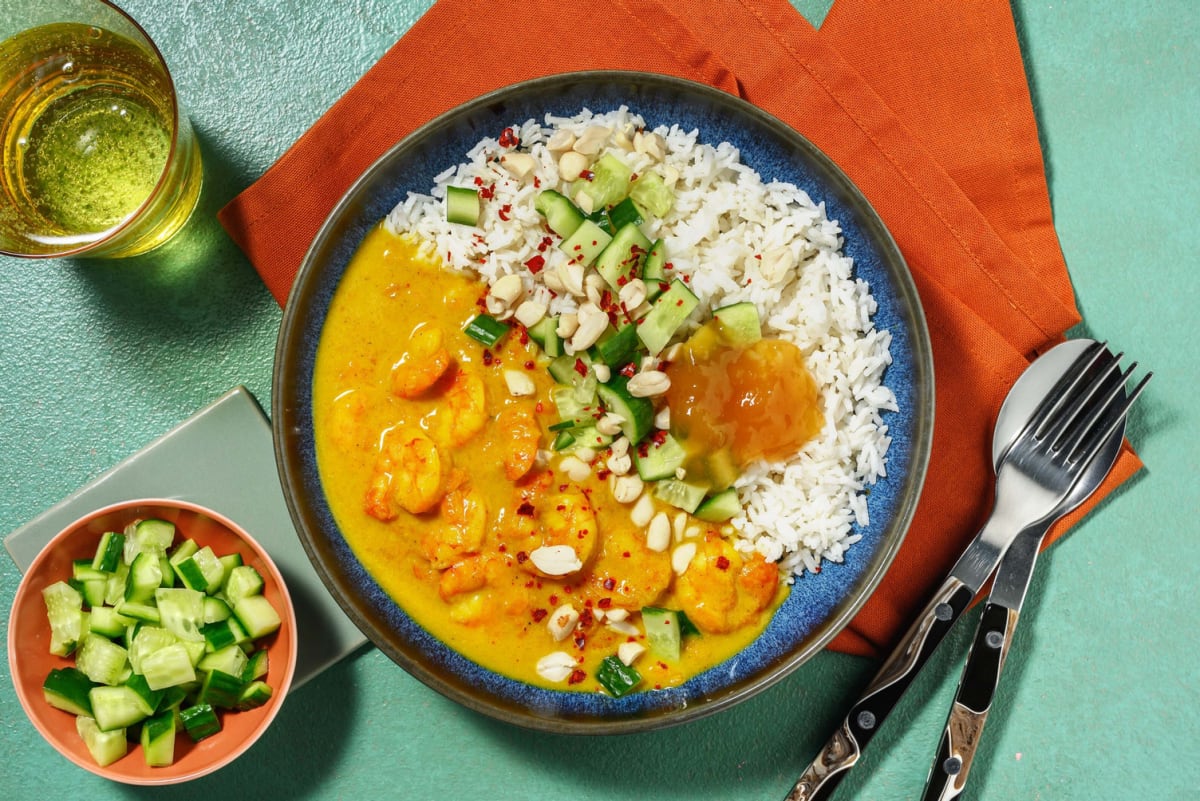 Hurtig Indisk reje-'korma'