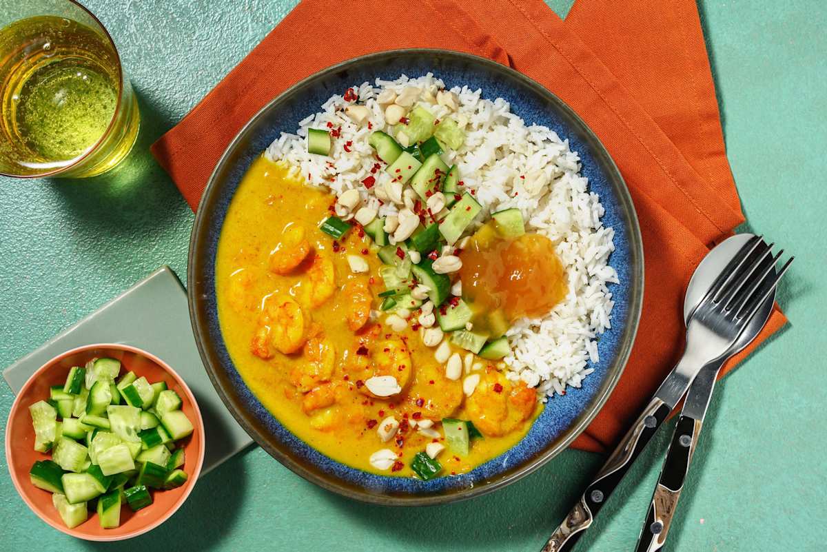 Lättlagad indisk räk-korma