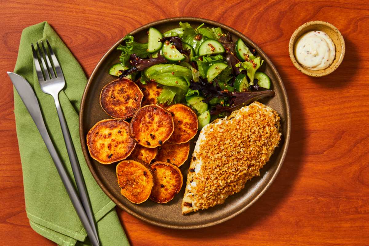 Grilled and Coated Parmesan-Ranch Organic Chicken 