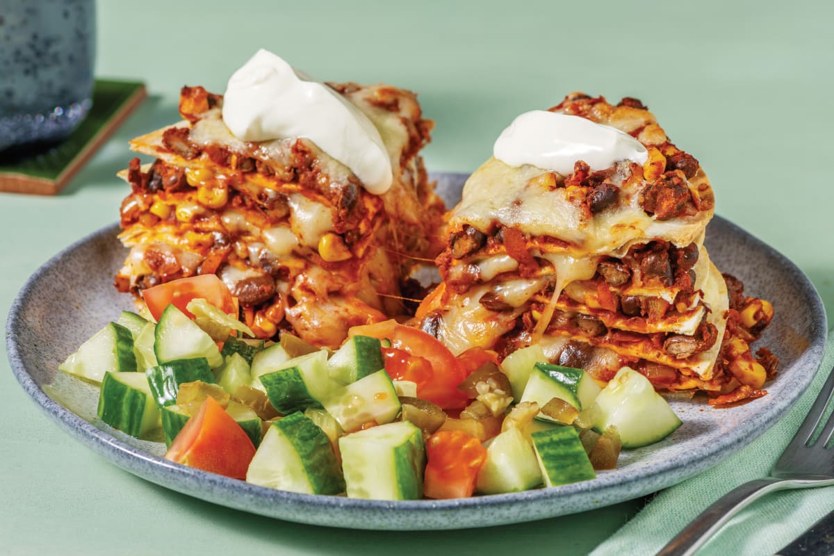 Alan's Mexican Veggie Tortilla Stack