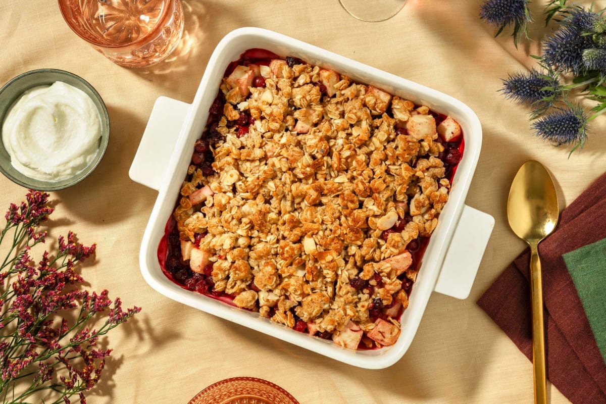 Apple and Cranberry Crisp