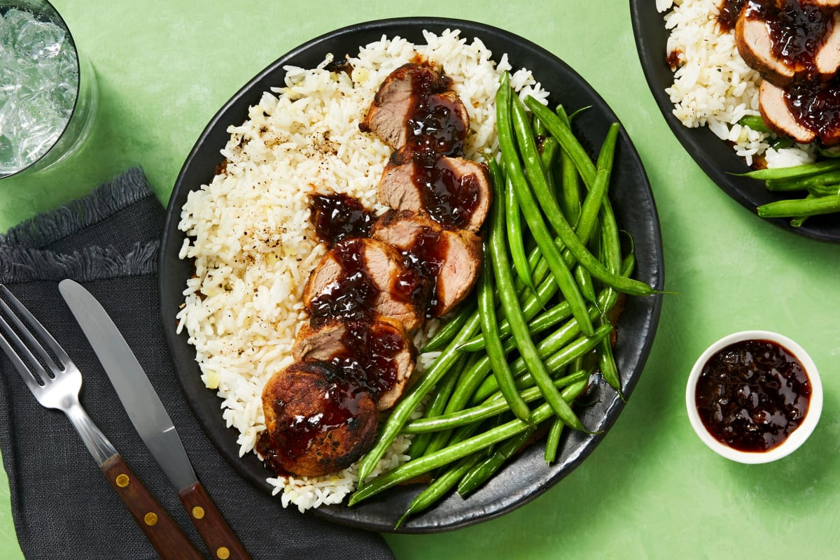 Apricot Balsamic-Glazed Pork Tenderloin