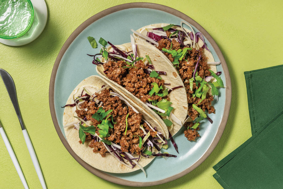 Asian Beef & Radish Slaw Tacos Recipe HelloFresh