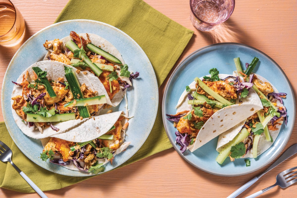 Sichuan Garlic Chicken Tacos