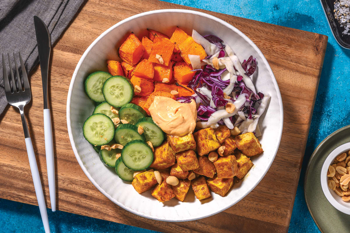 Asian-Glazed Tofu & Veggie Buddha Bowl