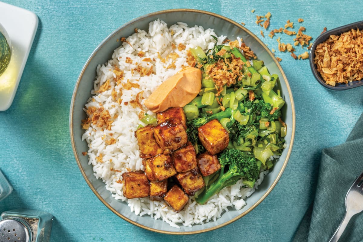 Asian Stir-Fried Tofu & Garlic Rice