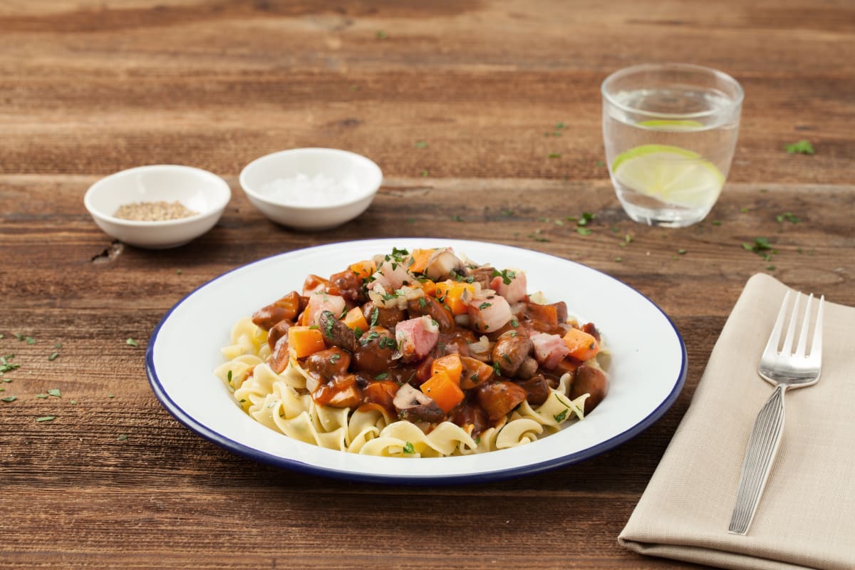 Bacon and Mushroom Bourguignon Recipe | HelloFresh