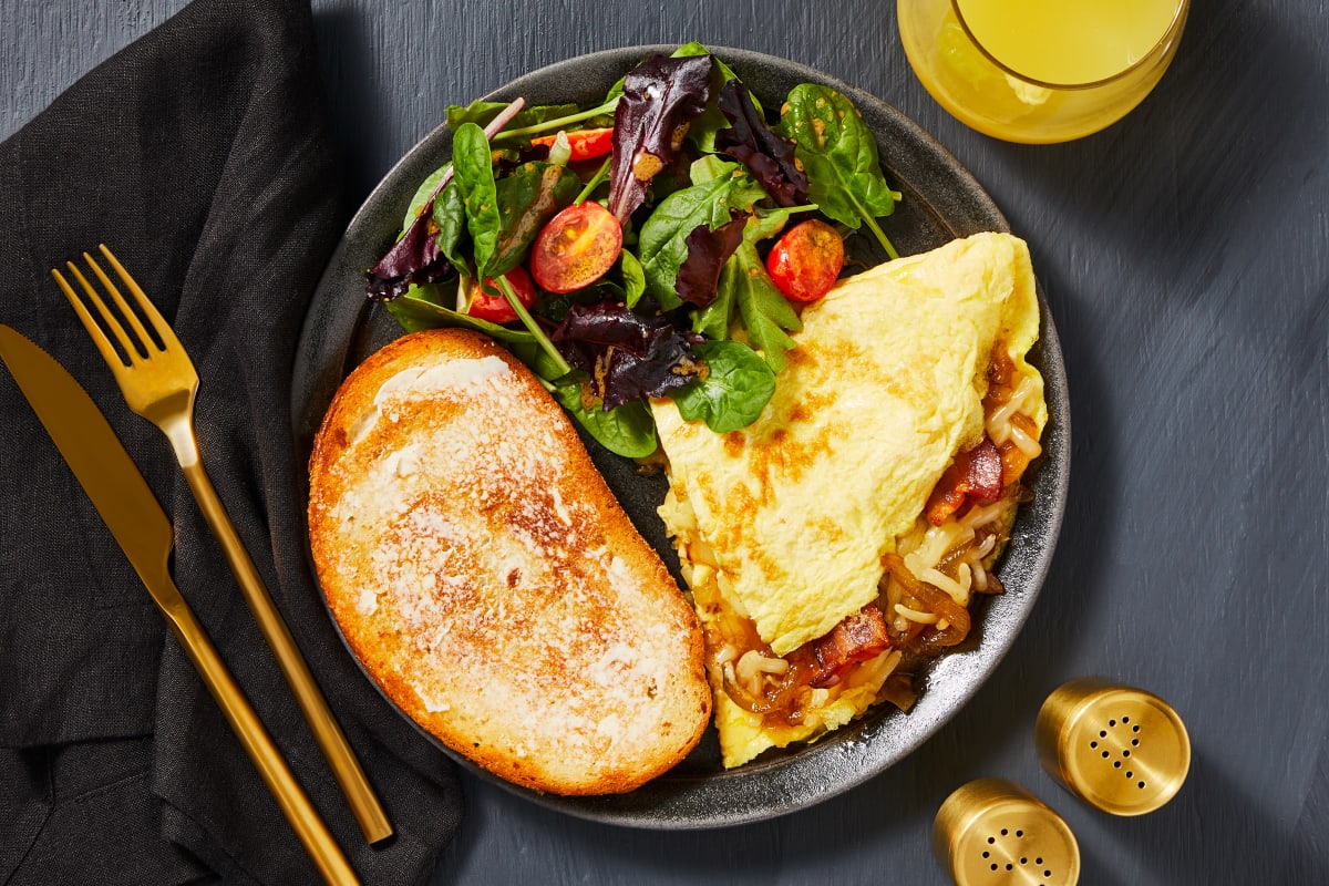 Bacon & Caramelized Onion Omelet