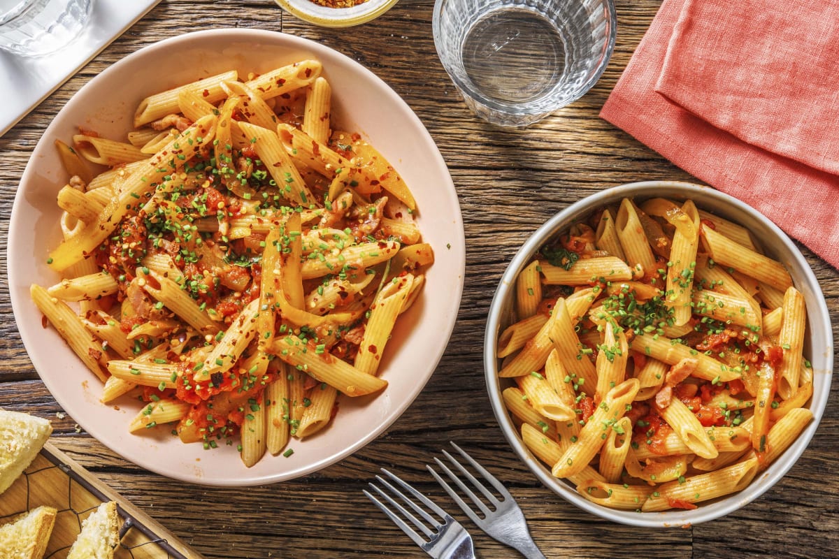 Bacon Penne all’Arrabbiata