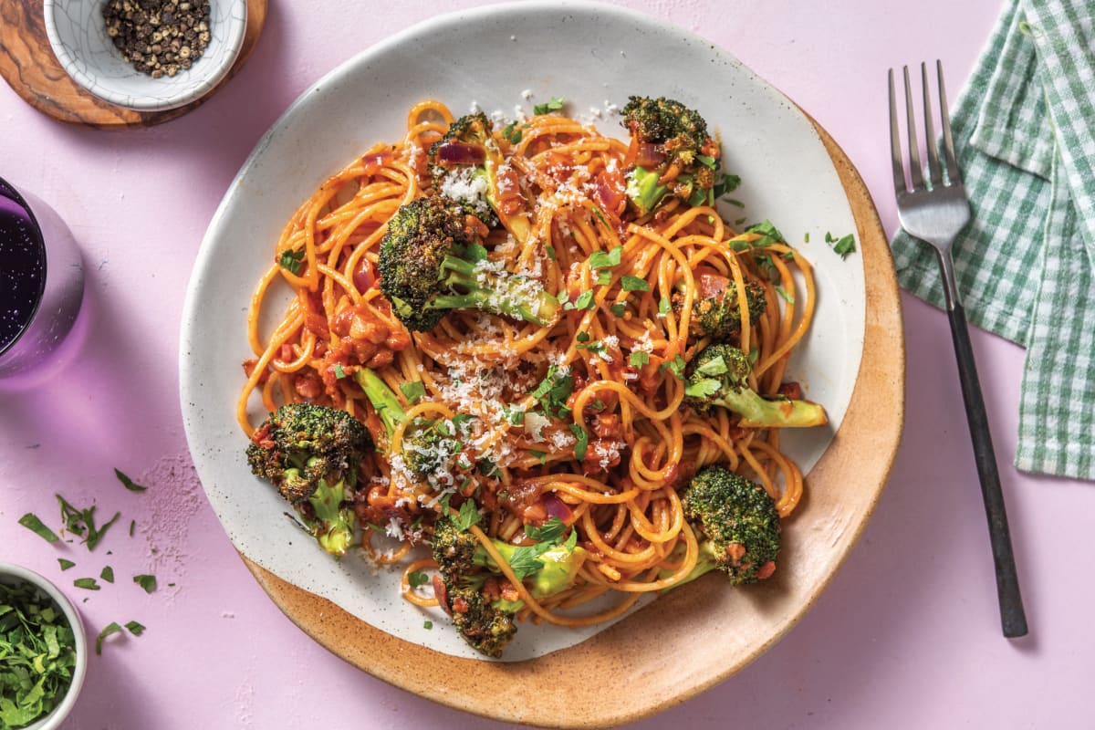 Bacon & Roast Broccoli Spaghetti