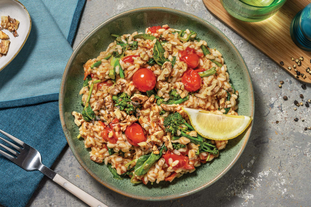 Baked Cherry Tomato & Pesto Risotto