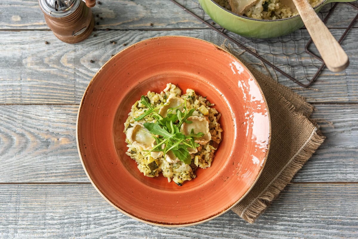 Baked Risotto with Brazil Nut Pesto