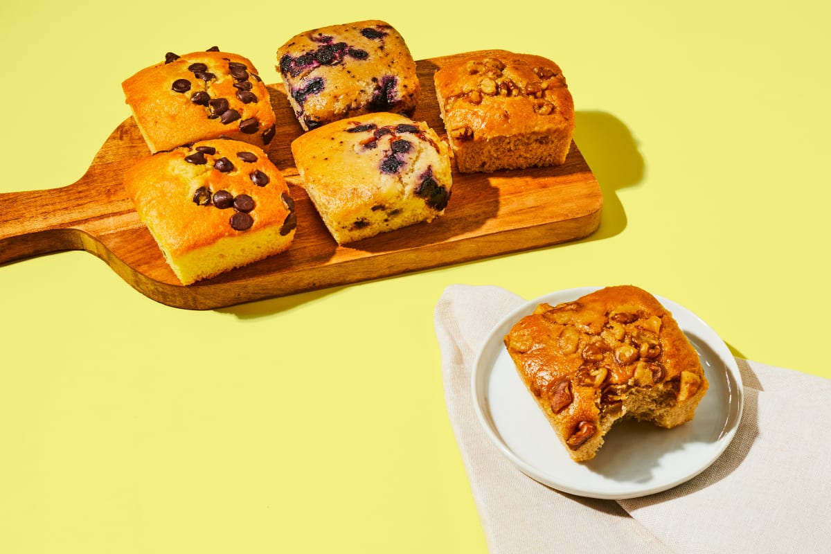 Banana Nut, Chocolate Chip & Blueberry Muffins