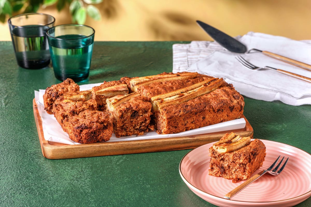 Bananenbrood met appel en rozijnen