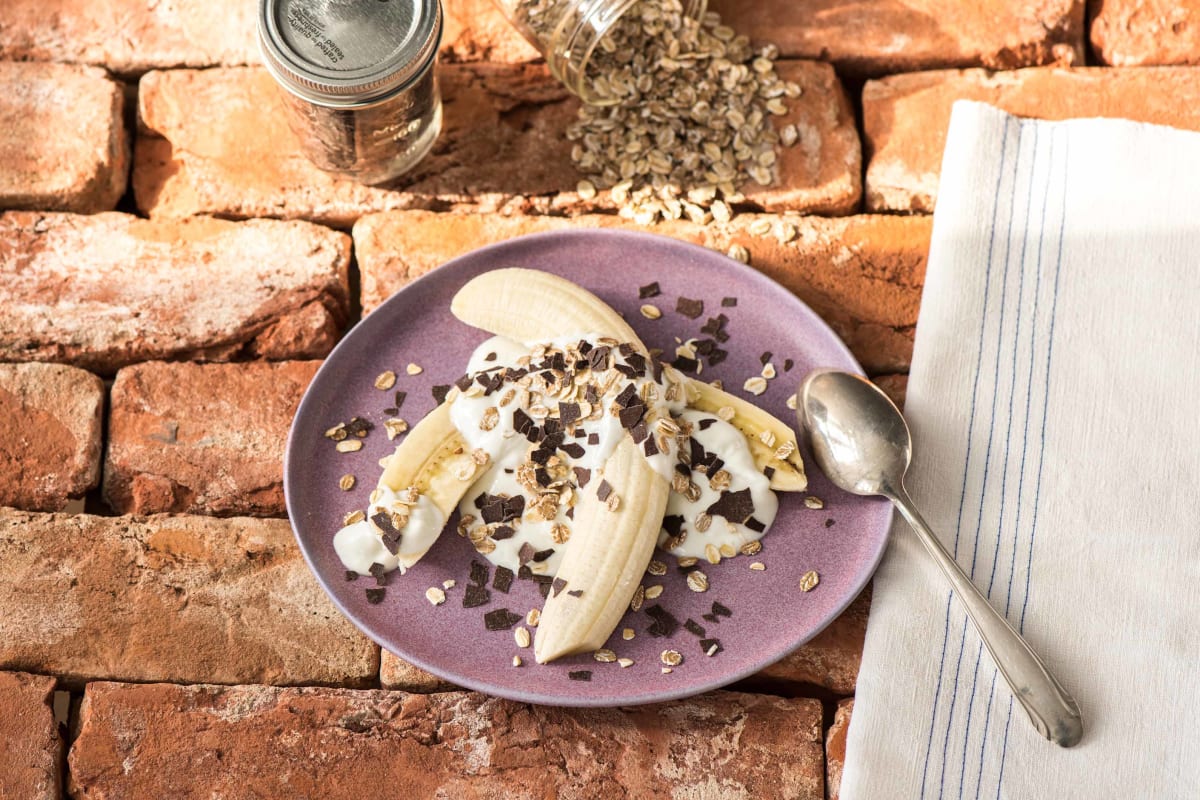 Bananensplit met yoghurt