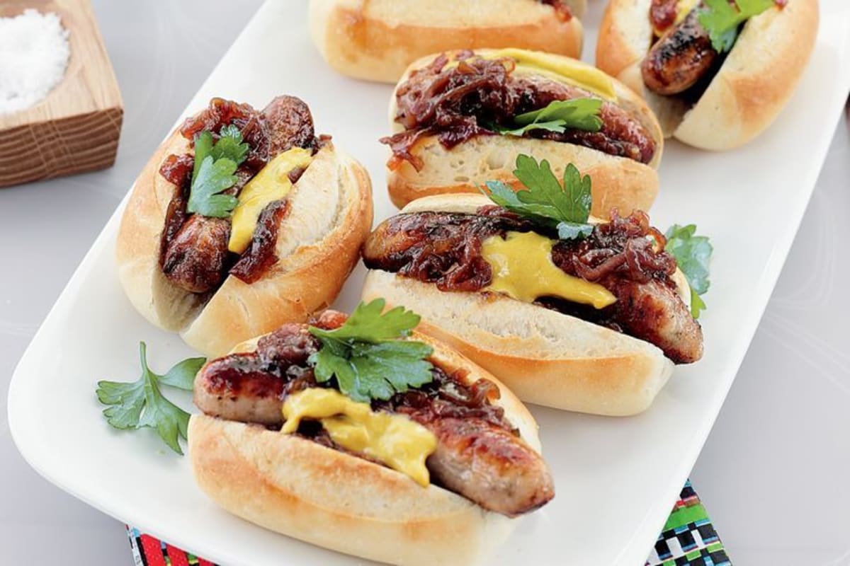 Caramelized Onion and Cheese Sausage Buns