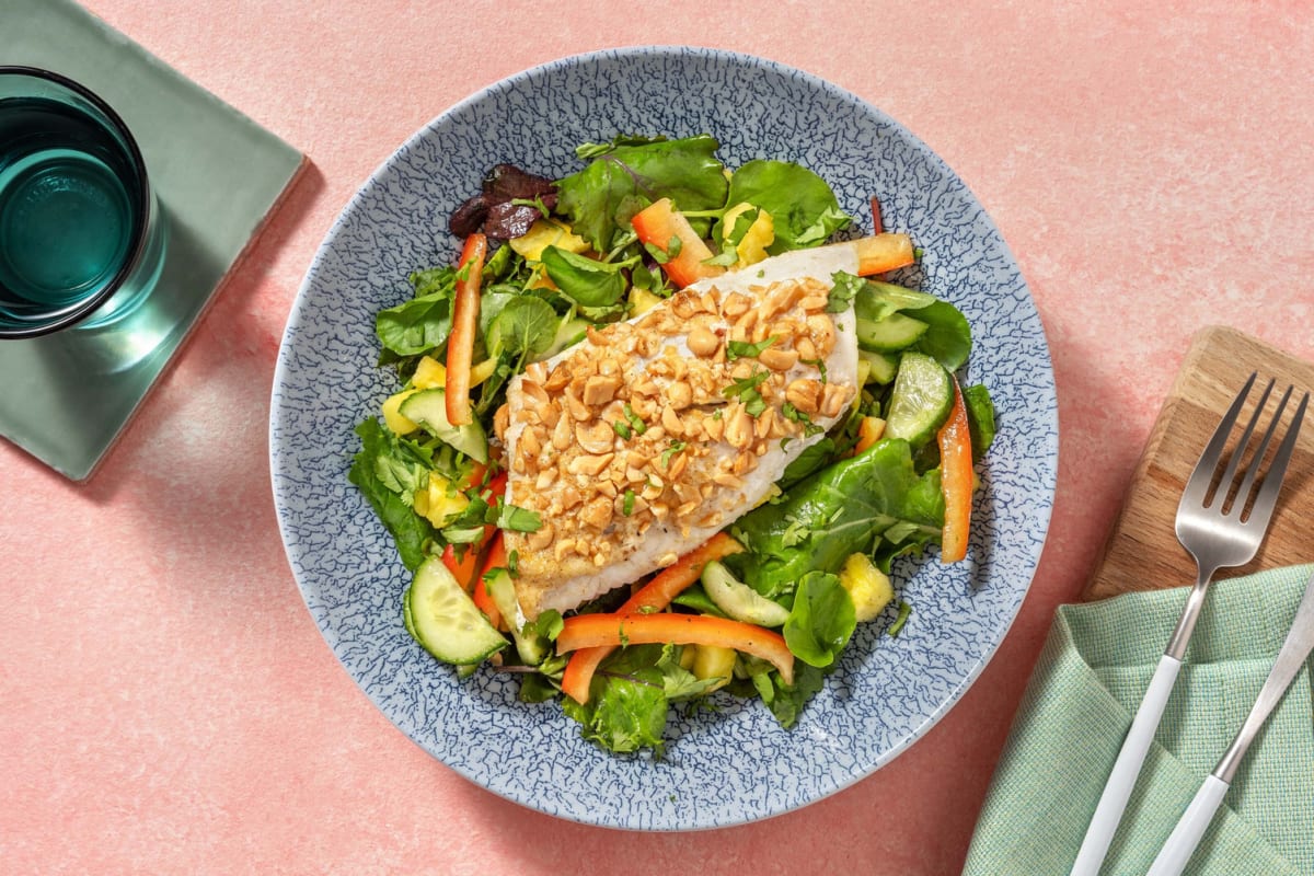 Barramundi en croûte d’arachides