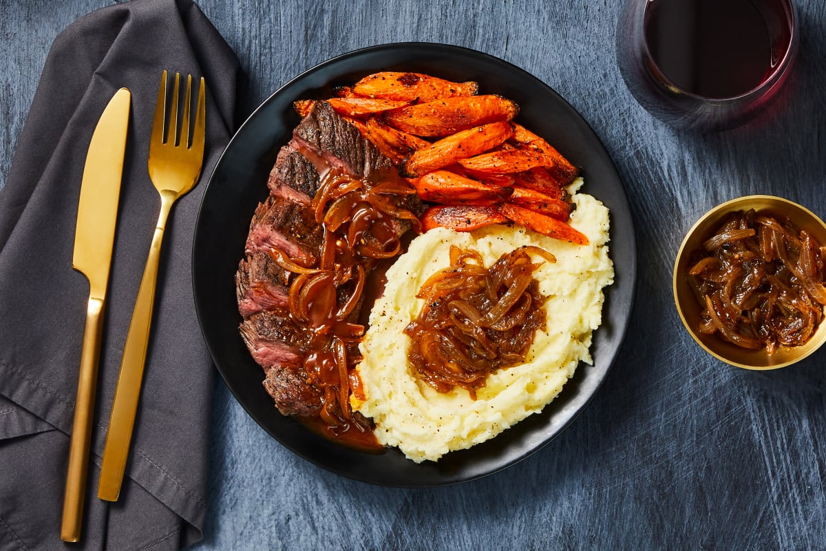 Bavette Steak with a Shallot Pan Sauce