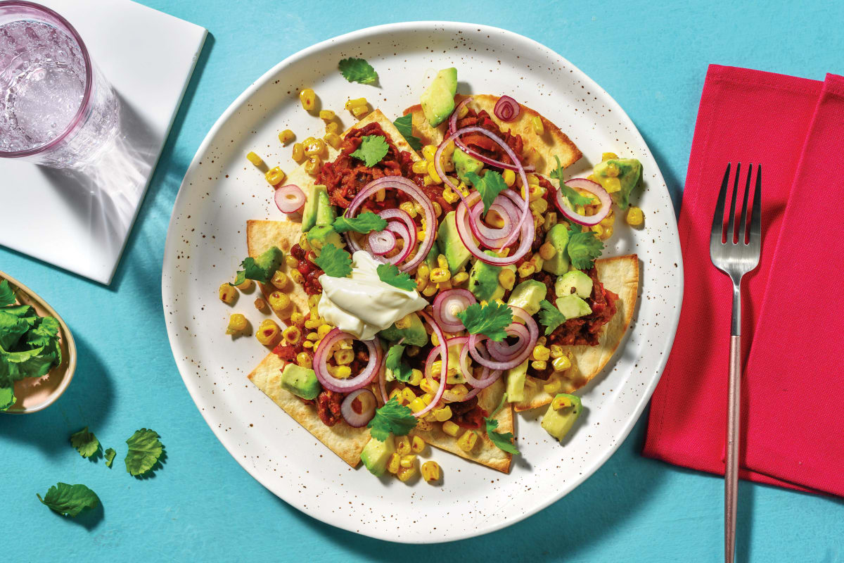 Mexican Kidney Bean & Veggie Nachos