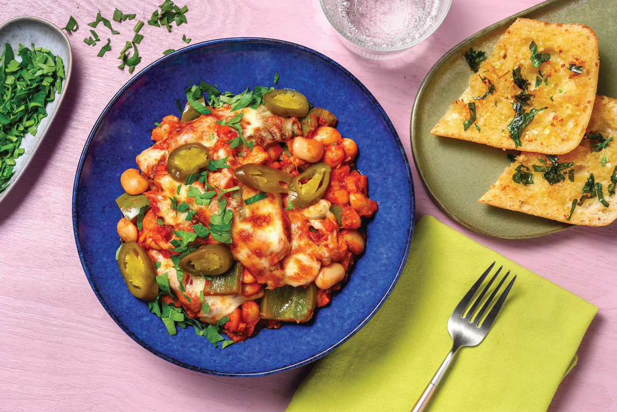 Cheesy Baked Beans & Capsicum