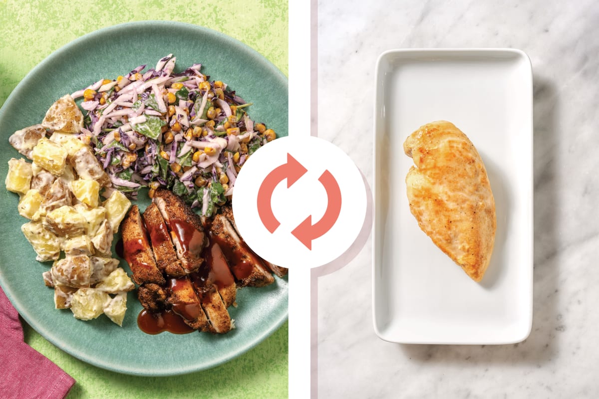 BBQ-Glazed Chicken & Ranch Potato Salad