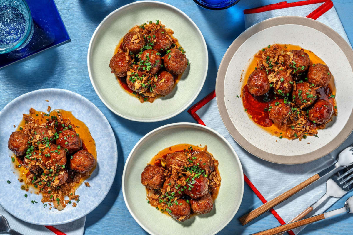 BBQ Honey-Garlic Mini Meatballs