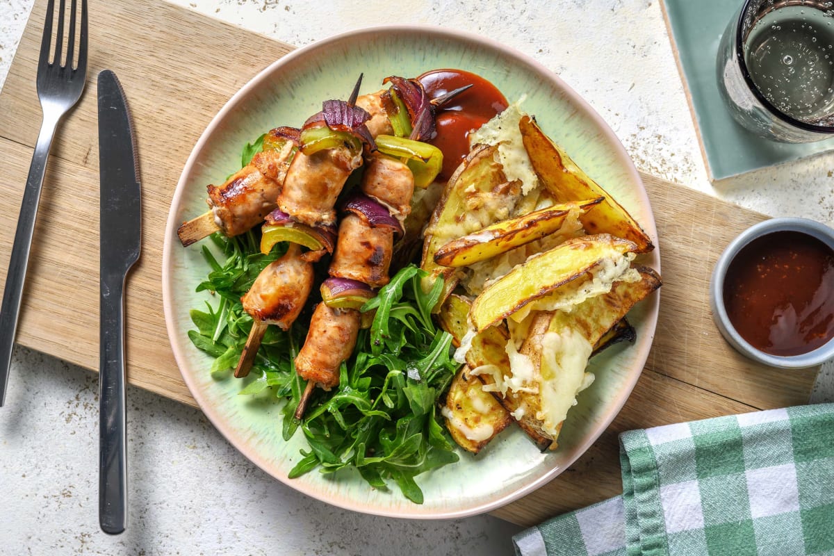 BBQ Sausage Skewers