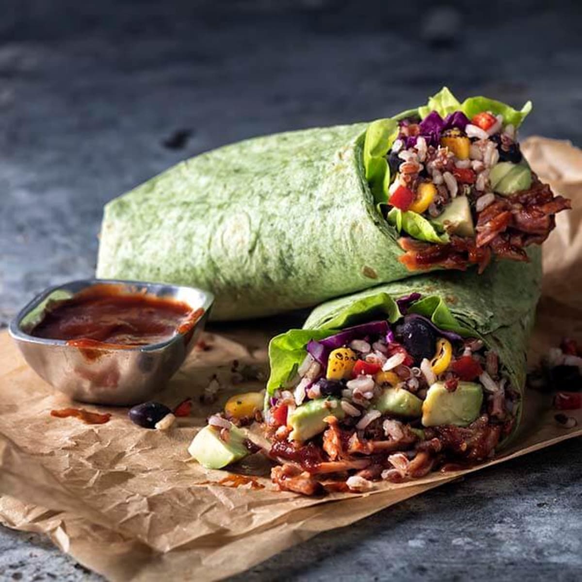 Chipotle-BBQ Pork Wraps