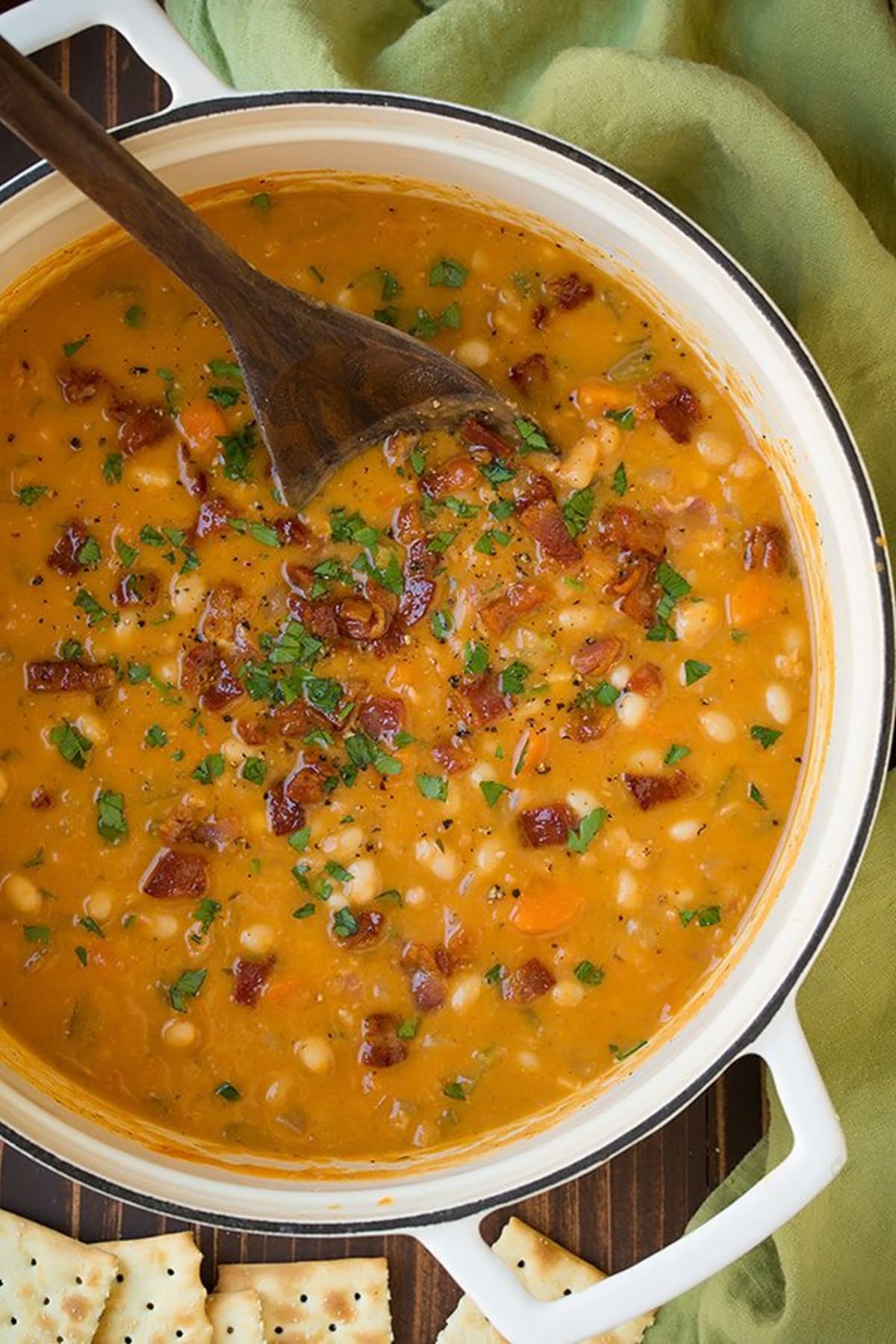 Speedy Bacon and White Bean Stew