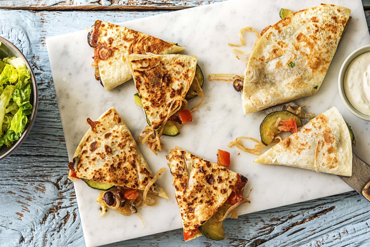 Beany Zucchini Quesadillas