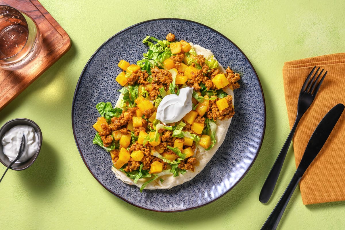 Beef and Potato Keema Naans