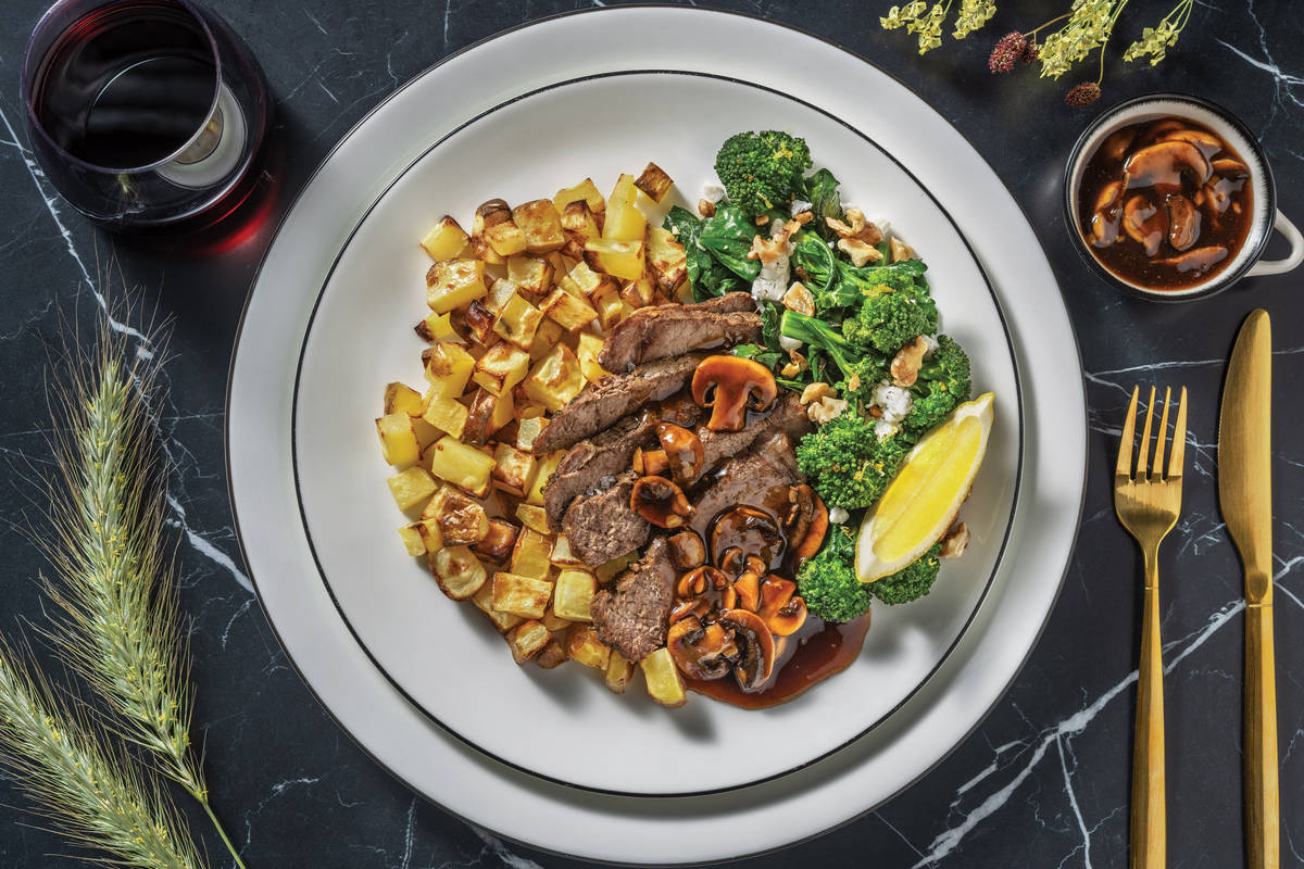 Beef Brisket & Red Wine Mushroom Gravy Recipe HelloFresh