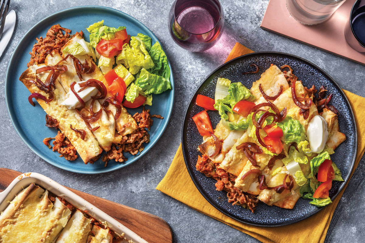 Beef Cheeseburger Enchiladas Recipe HelloFresh