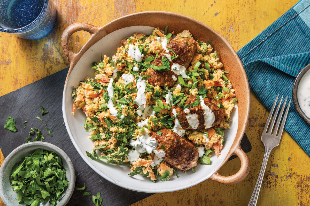 Beef Koftas & Tabbouleh Couscous Recipe HelloFresh