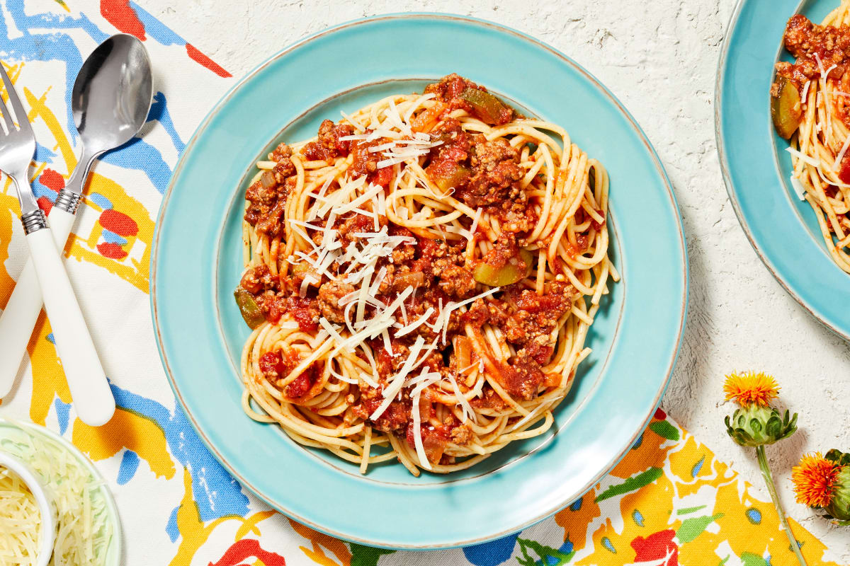 Quick Beef Ragù Spaghetti